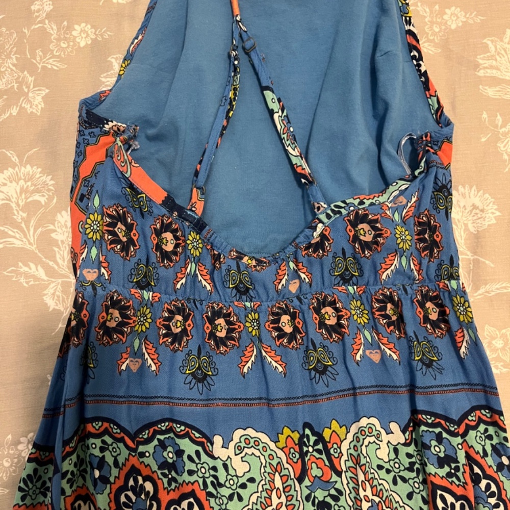 Roxy Maxi Dress Blue W Patterns - image 5